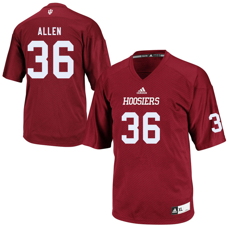 Men #36 Will Allen Indiana Hoosiers College Football Jerseys Sale-Crimson